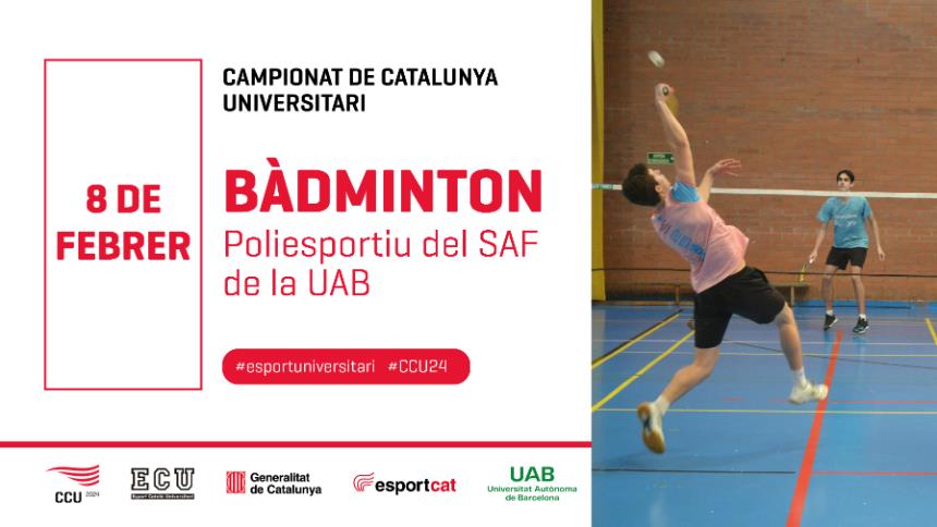 Queden obertes les inscripcions per al CCU24 de Bàdminton! 